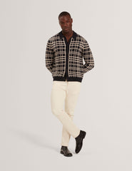 Men|Sale JOVIEN Check Print Button-Through Knit Polo - Ted Baker