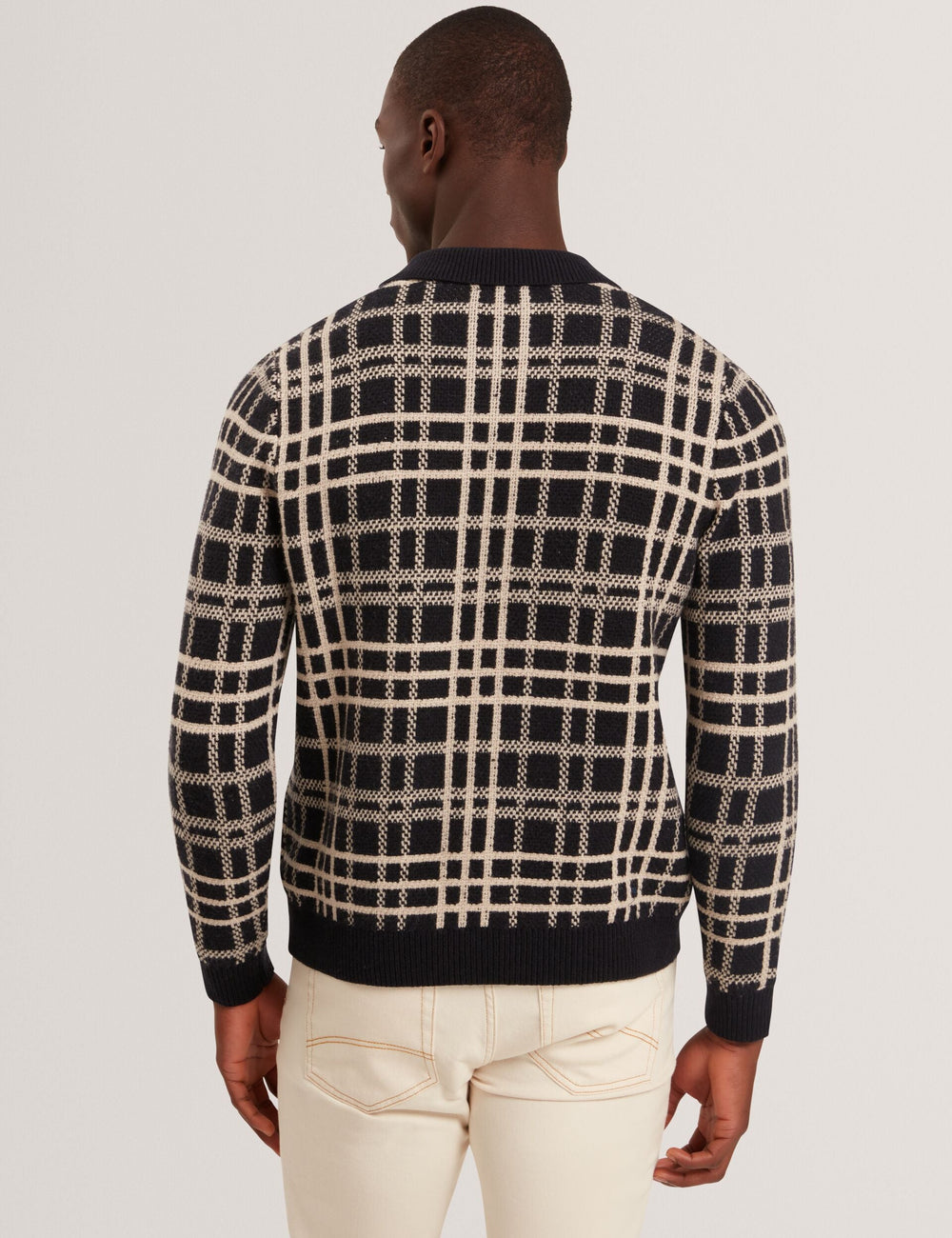 Men|Sale JOVIEN Check Print Button-Through Knit Polo - Ted Baker