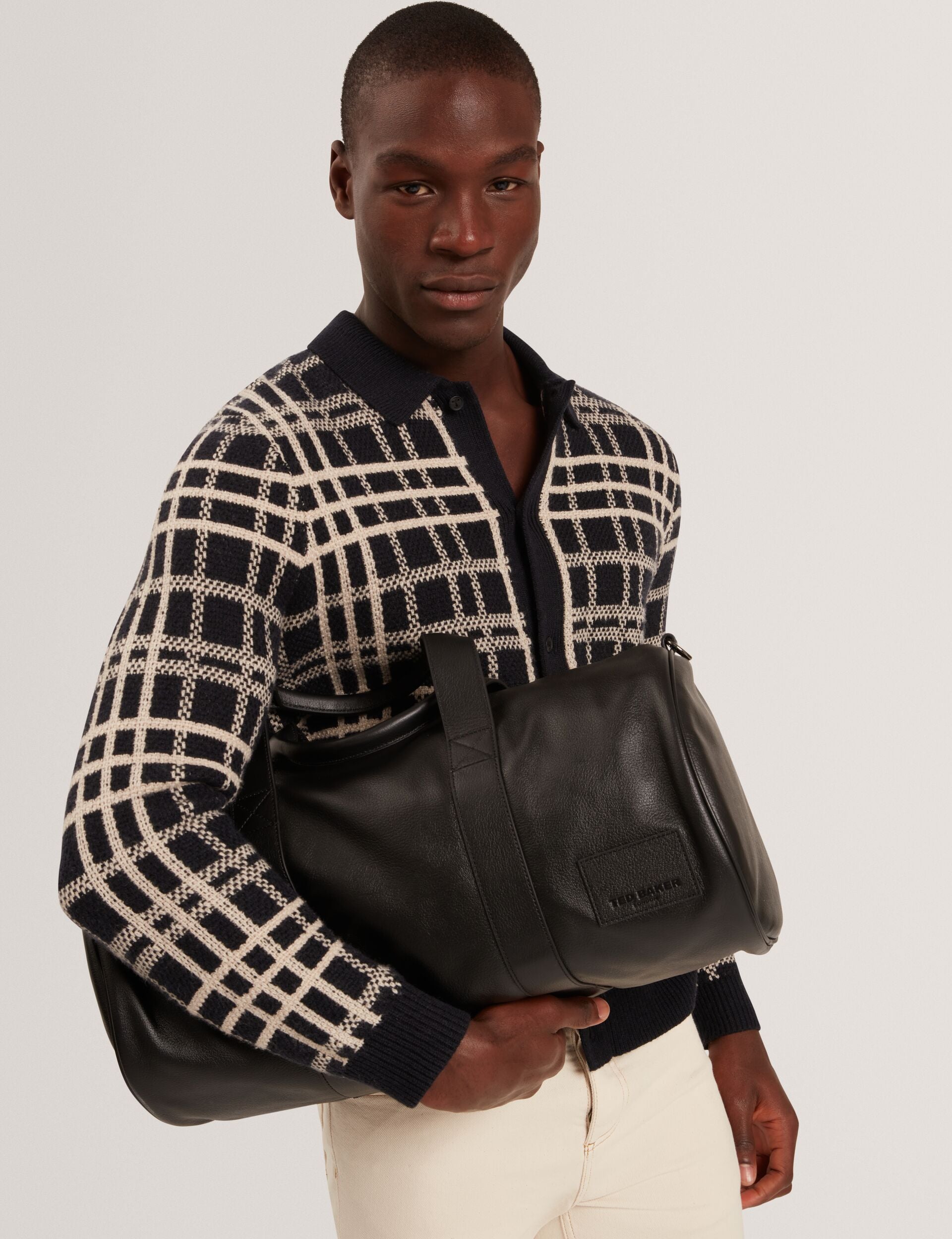Men|Sale JOVIEN Check Print Button-Through Knit Polo - Ted Baker