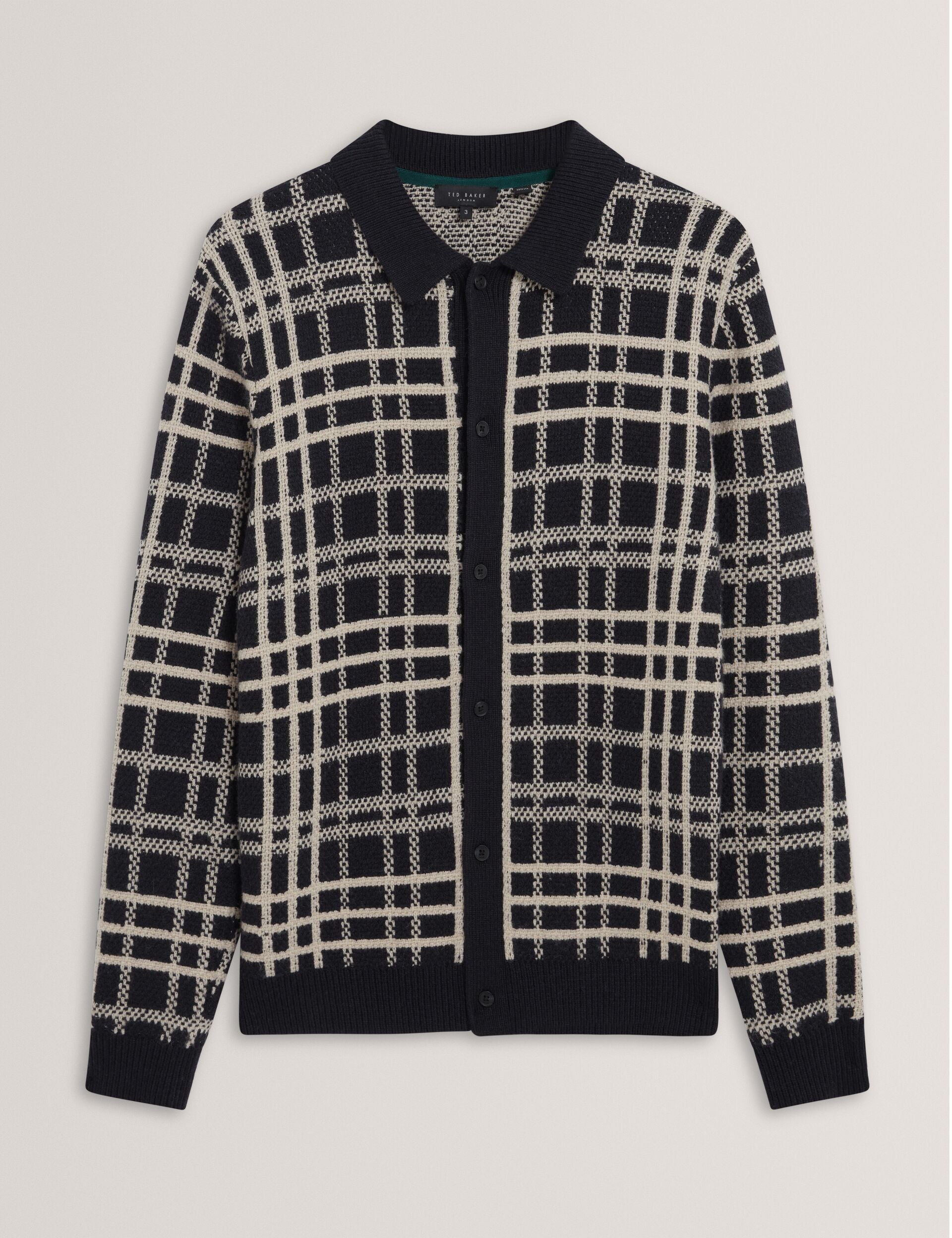 Men|Sale JOVIEN Check Print Button-Through Knit Polo - Ted Baker