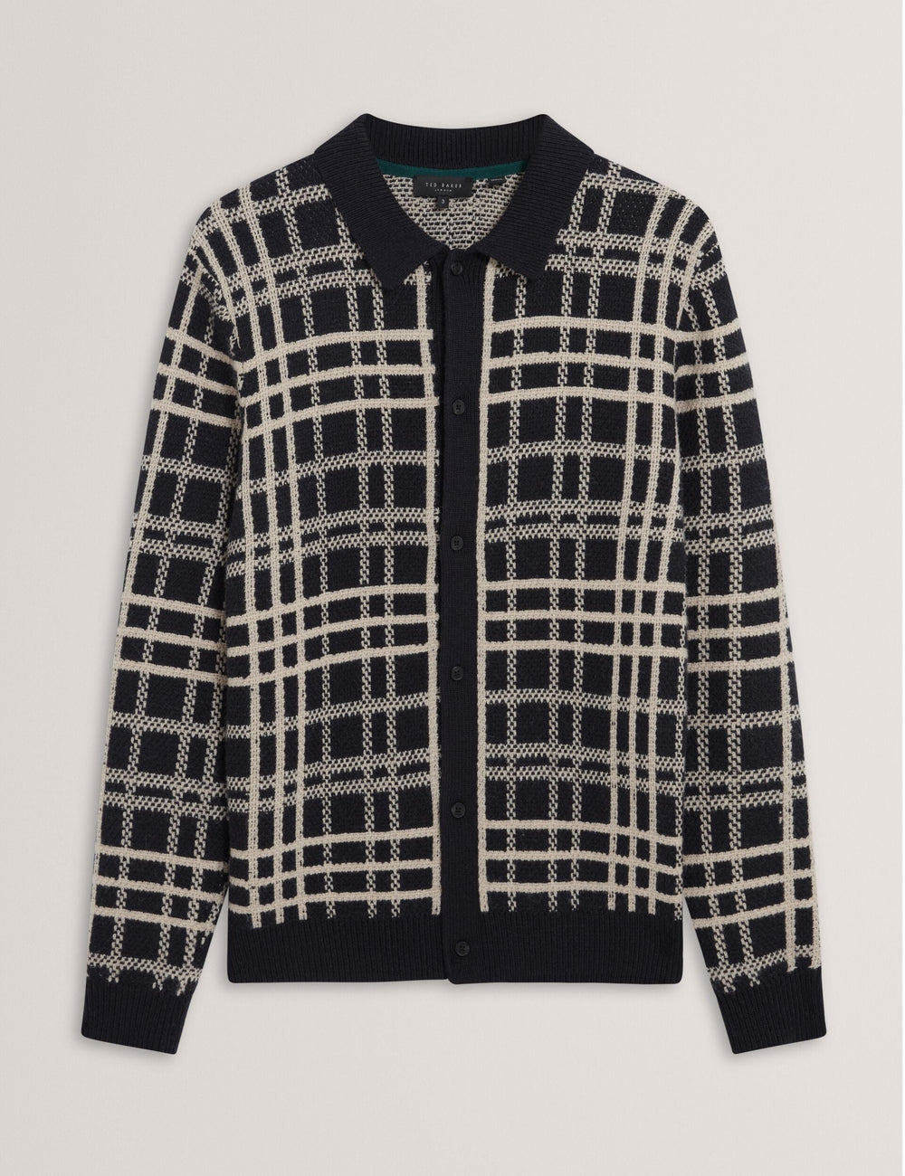 Men|Sale JOVIEN Check Print Button-Through Knit Polo - Ted Baker