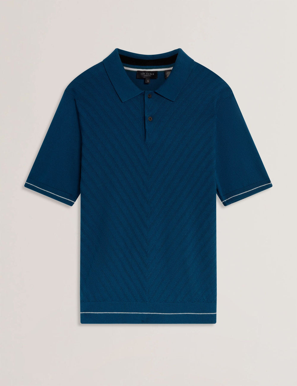 Men|Sale CHAPAL Chevron Texture Knit Short Sleeve Polo - Ted Baker