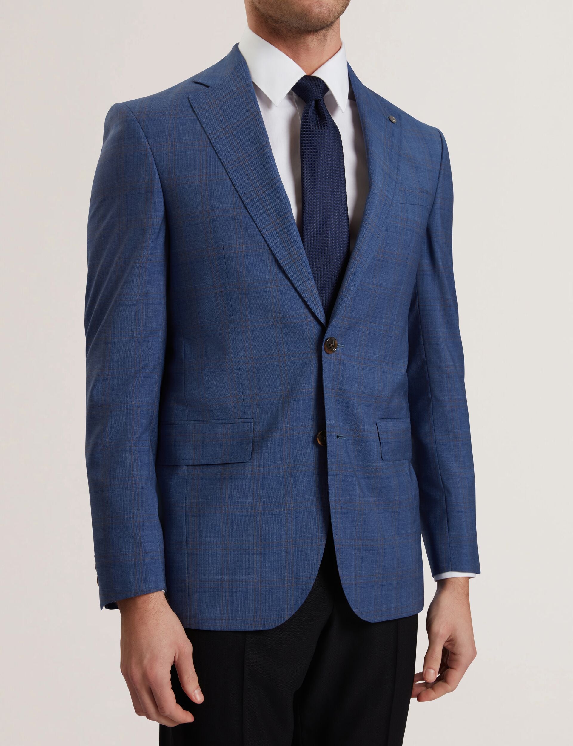 Men JAY - Textured Woven Wool Suit Jacket - Ted Baker