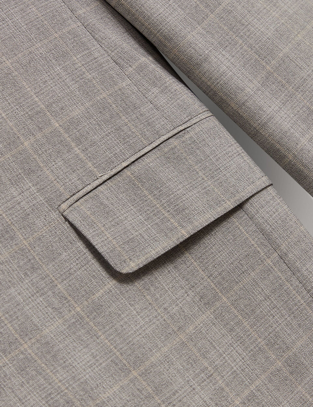 Men JAYSON - Slim Fit Grey Check Wool Suit Jacket - Ted Baker