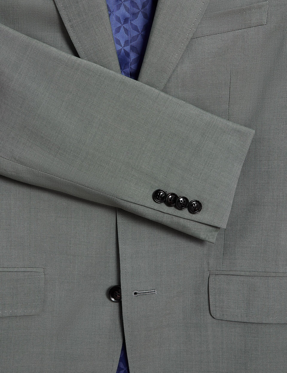 Men ROGERLY - Slim Fit Sage Green Wool Suit Jacket - Ted Baker