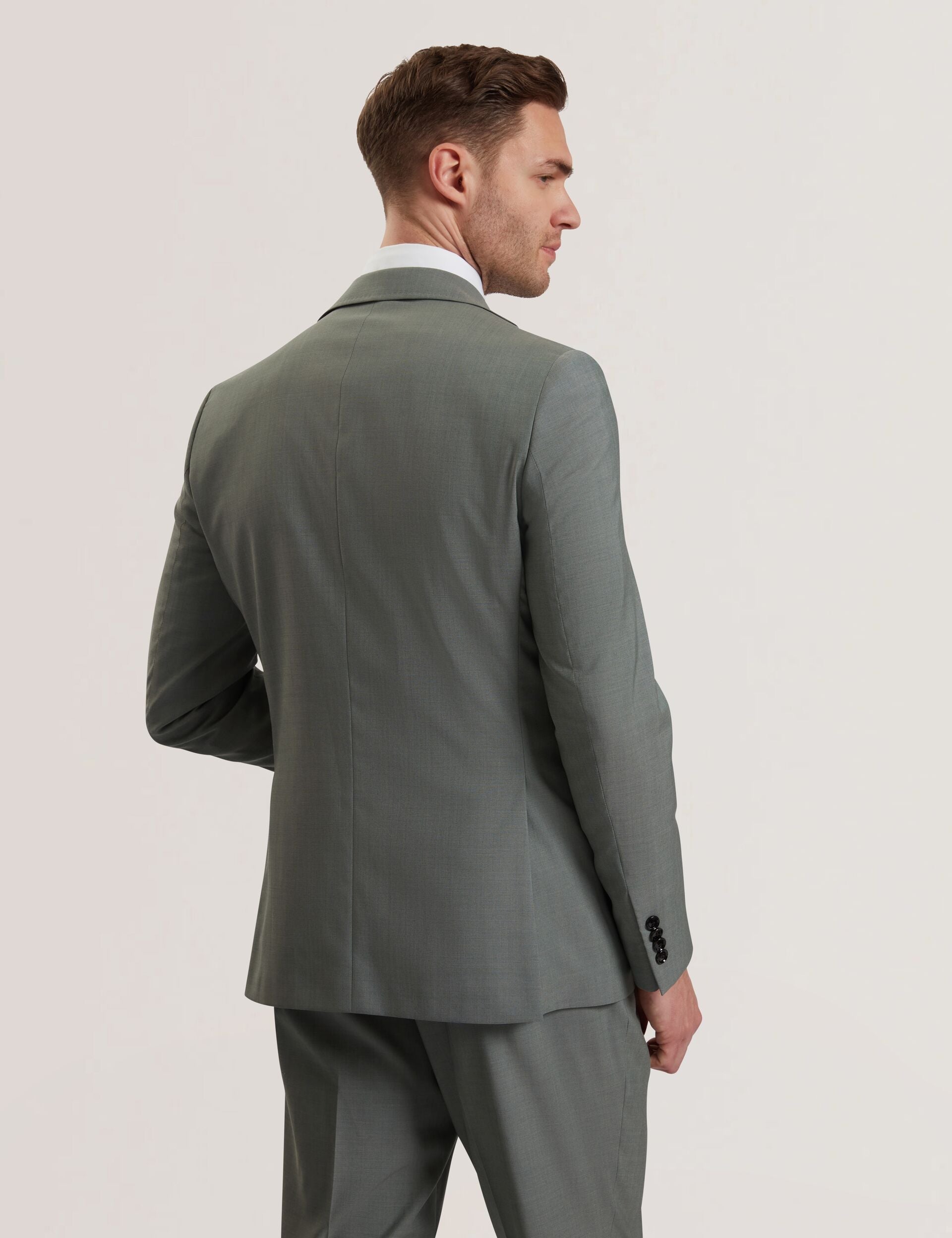 Men ROGERLY - Slim Fit Sage Green Wool Suit Jacket - Ted Baker