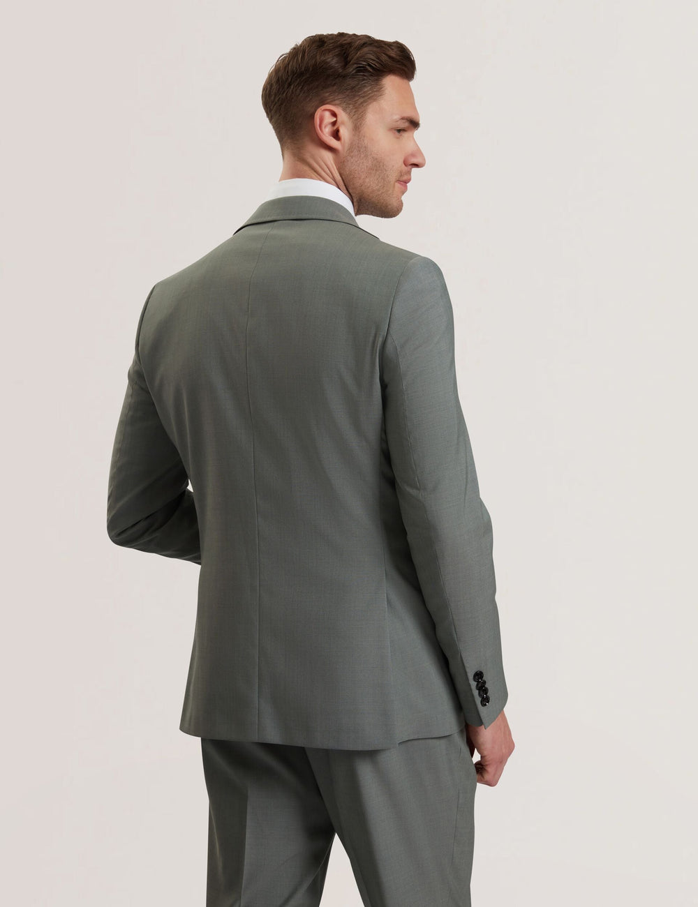 Men ROGERLY - Slim Fit Sage Green Wool Suit Jacket - Ted Baker