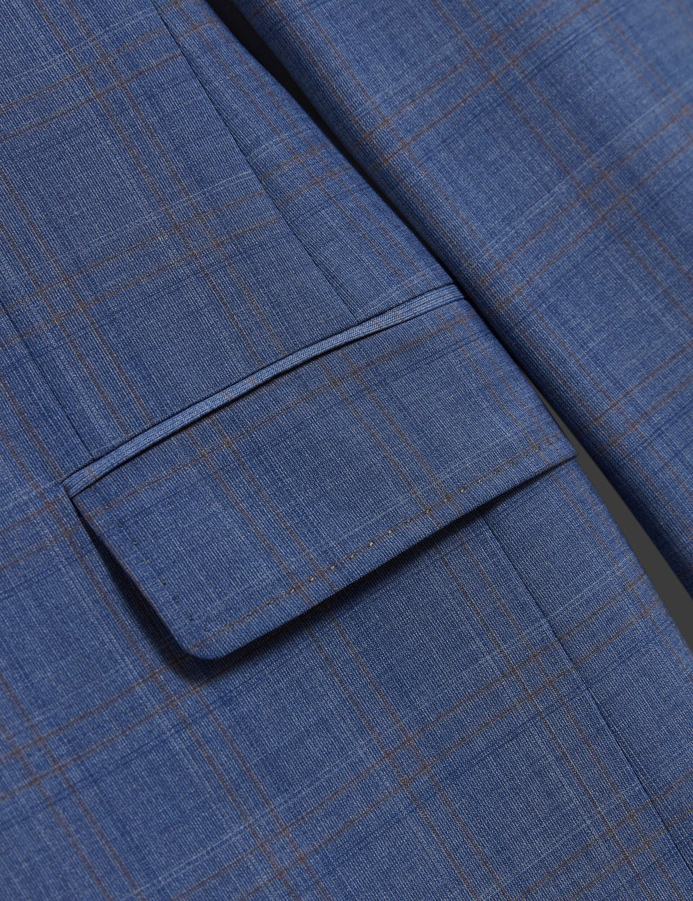 Men JAYAD - Slim Fit Blue Check Wool Suit Jacket - Ted Baker