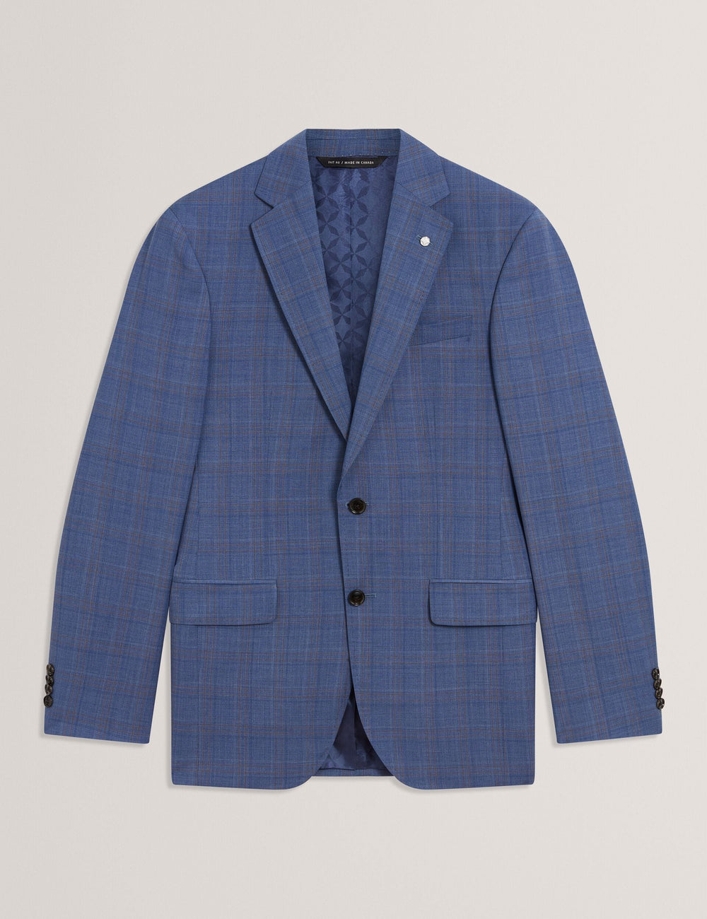 Men JAYAD - Slim Fit Blue Check Wool Suit Jacket - Ted Baker