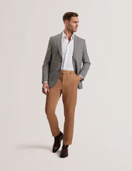 Men RON - Windowpane Check Wool Suit Jacket - Ted Baker