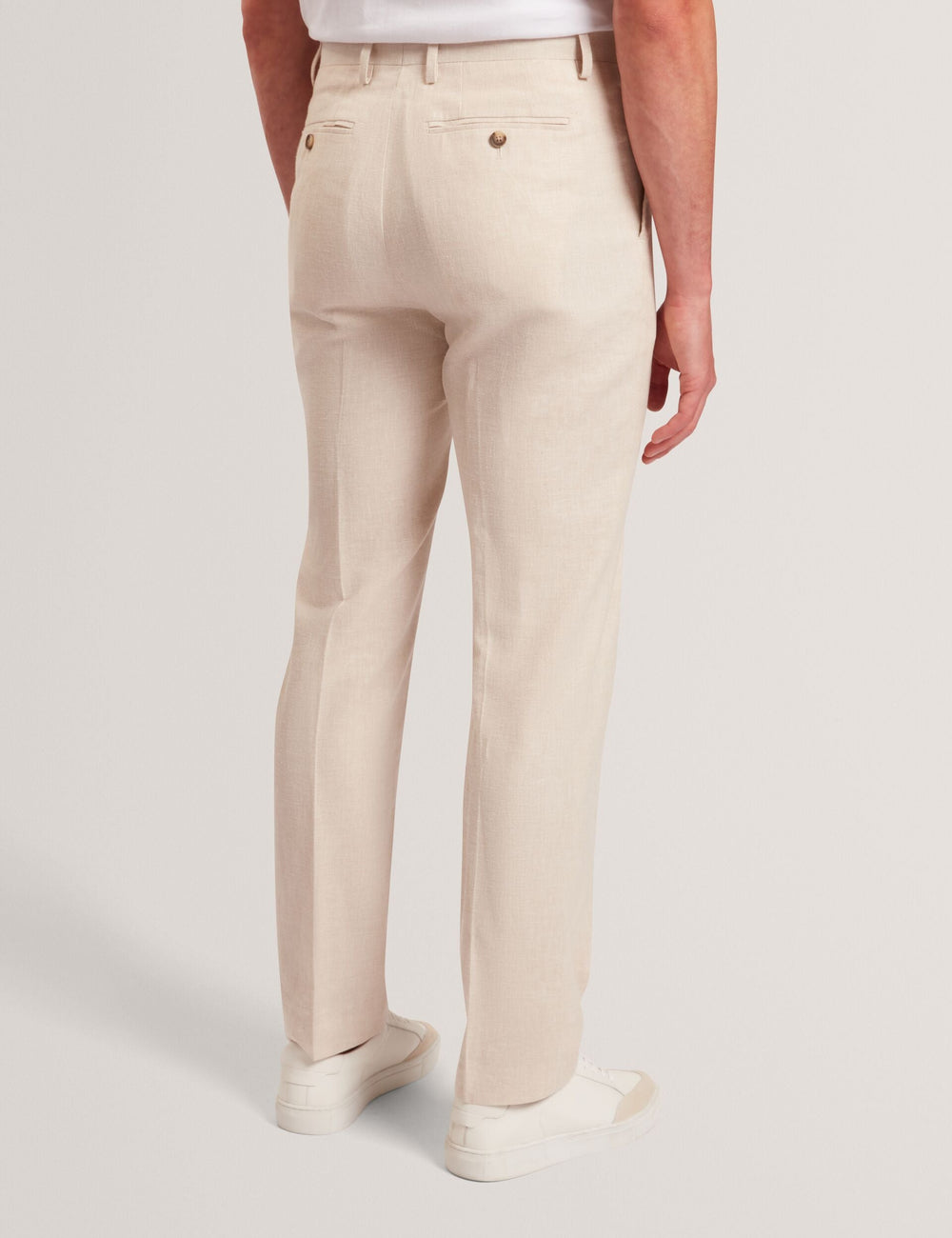 Men GIVRANT Tailored Linen Blend Slim Fit Pants - Ted Baker