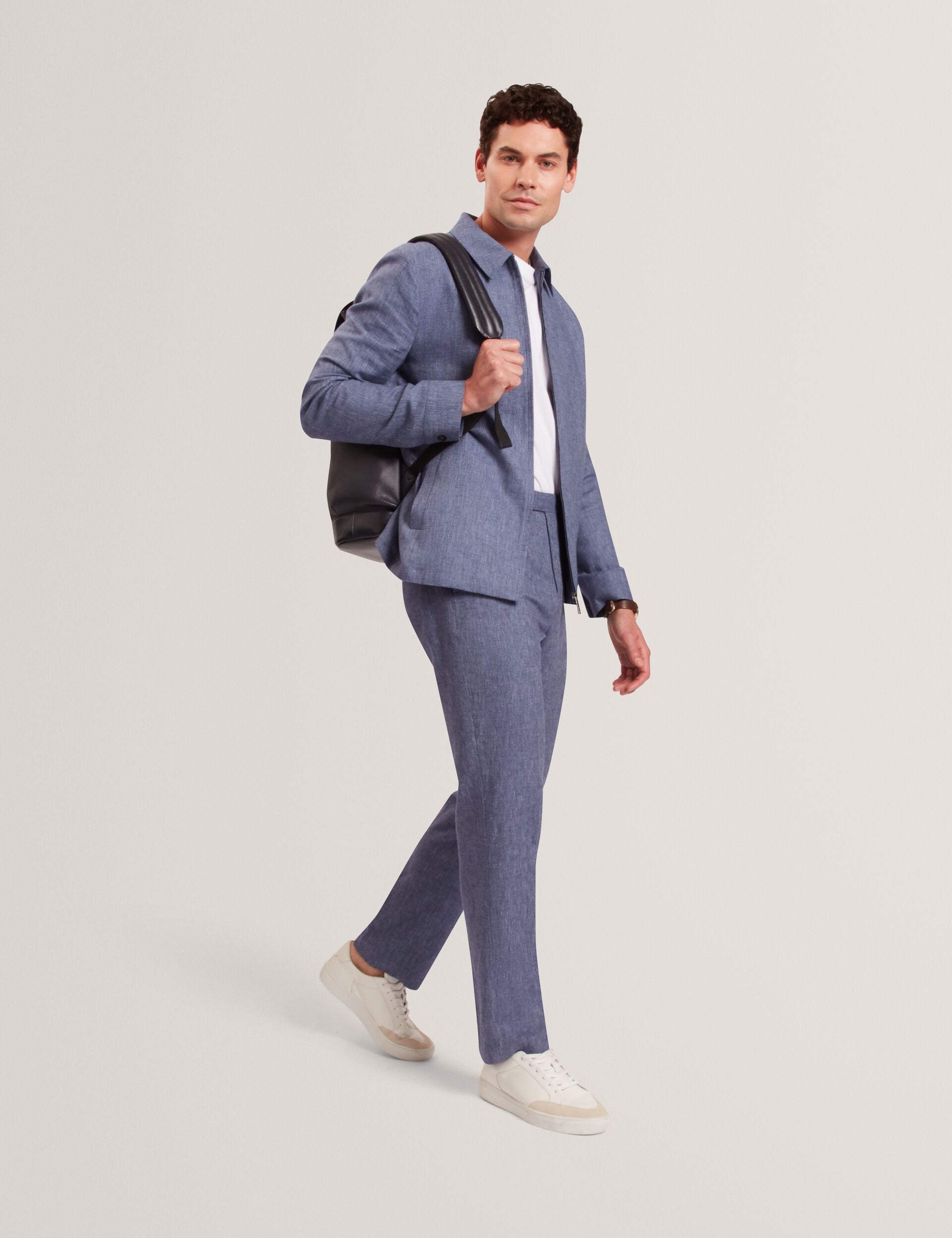 Men GIVRANT Tailored Linen Blend Slim Fit Pants - Ted Baker