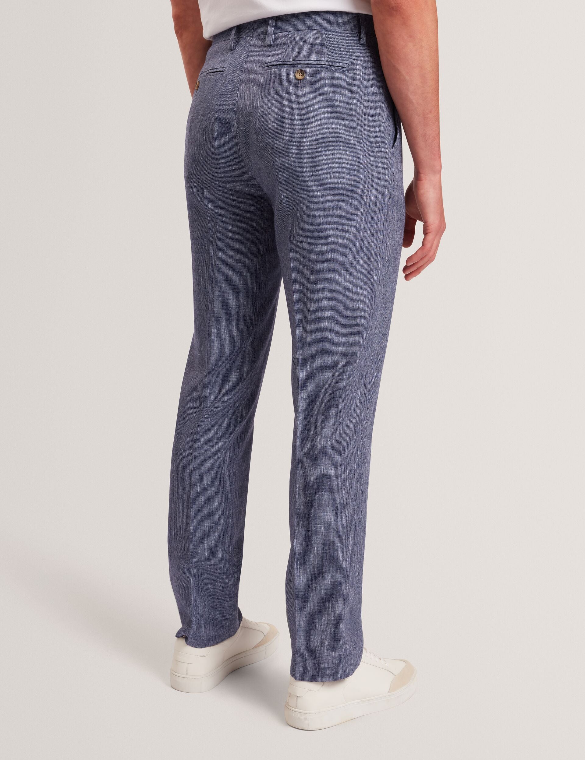 Men GIVRANT Tailored Linen Blend Slim Fit Pants - Ted Baker