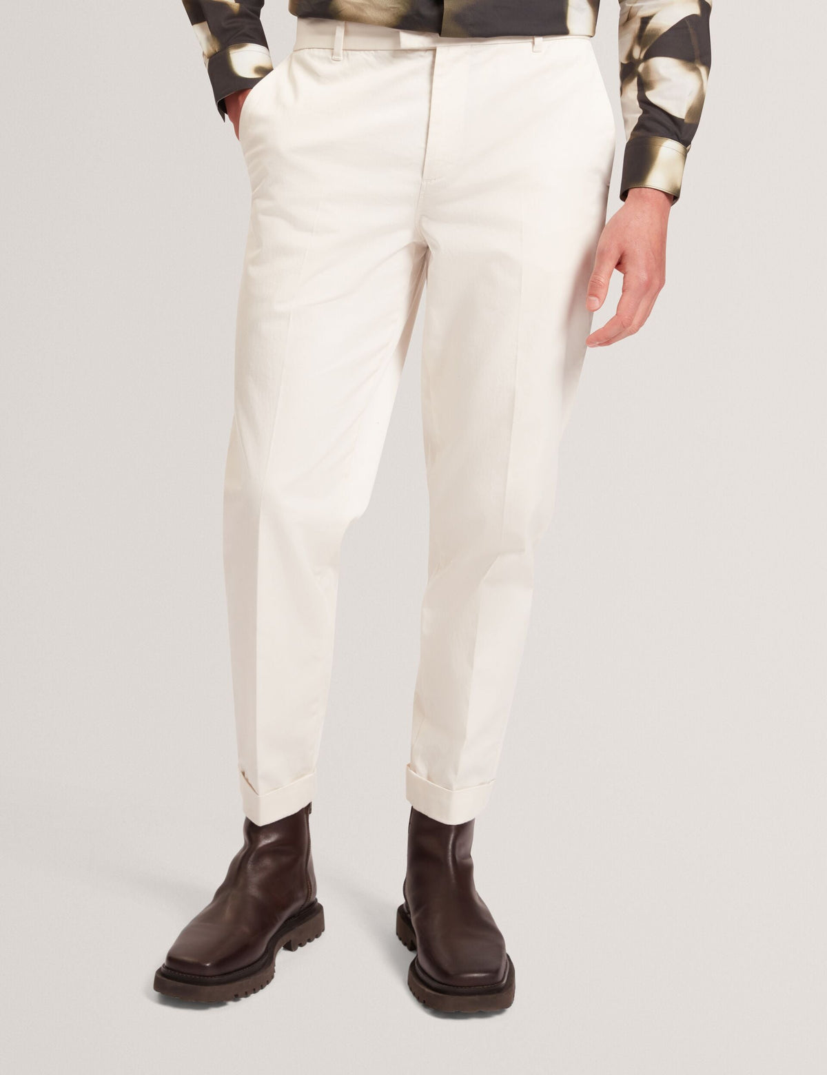Men MOSES Tapered Cotton Stretch Twill Pants - Ted Baker