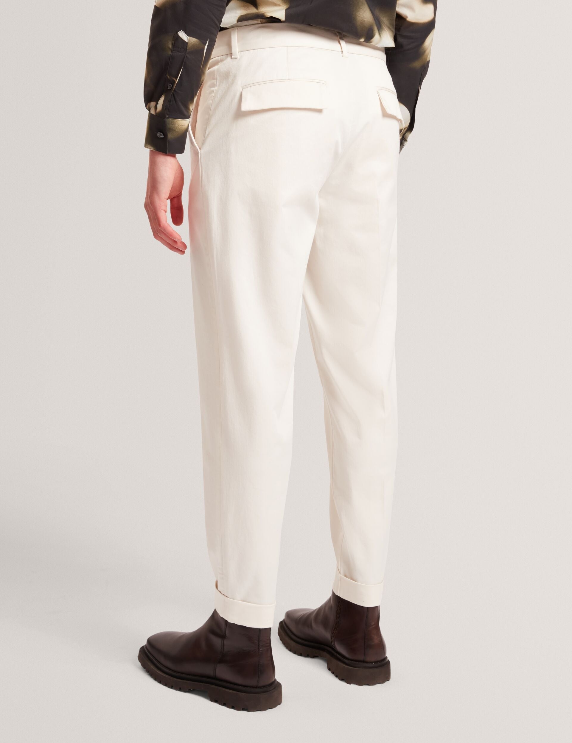 Men MOSES Tapered Cotton Stretch Twill Pants - Ted Baker