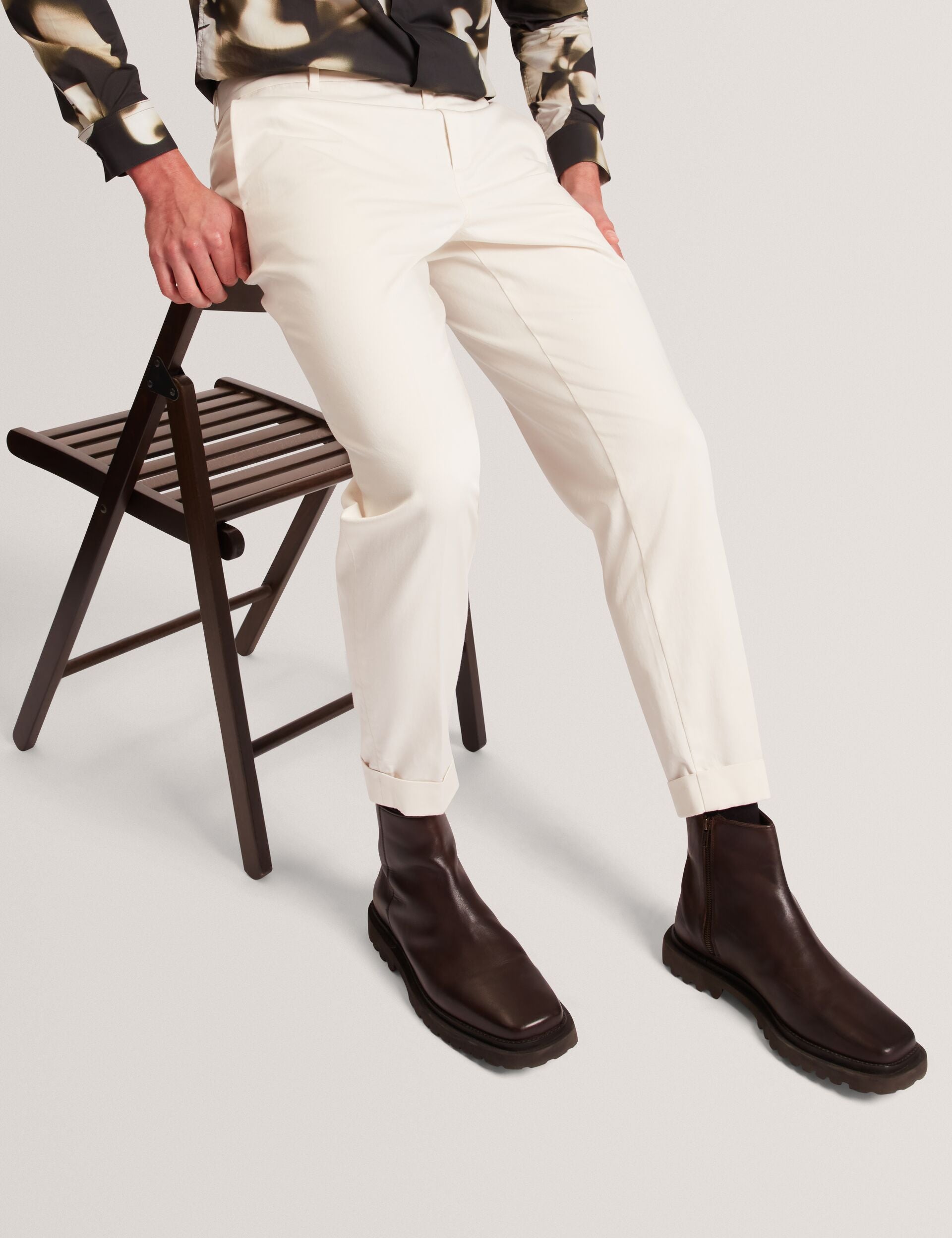 Men MOSES Tapered Cotton Stretch Twill Pants - Ted Baker