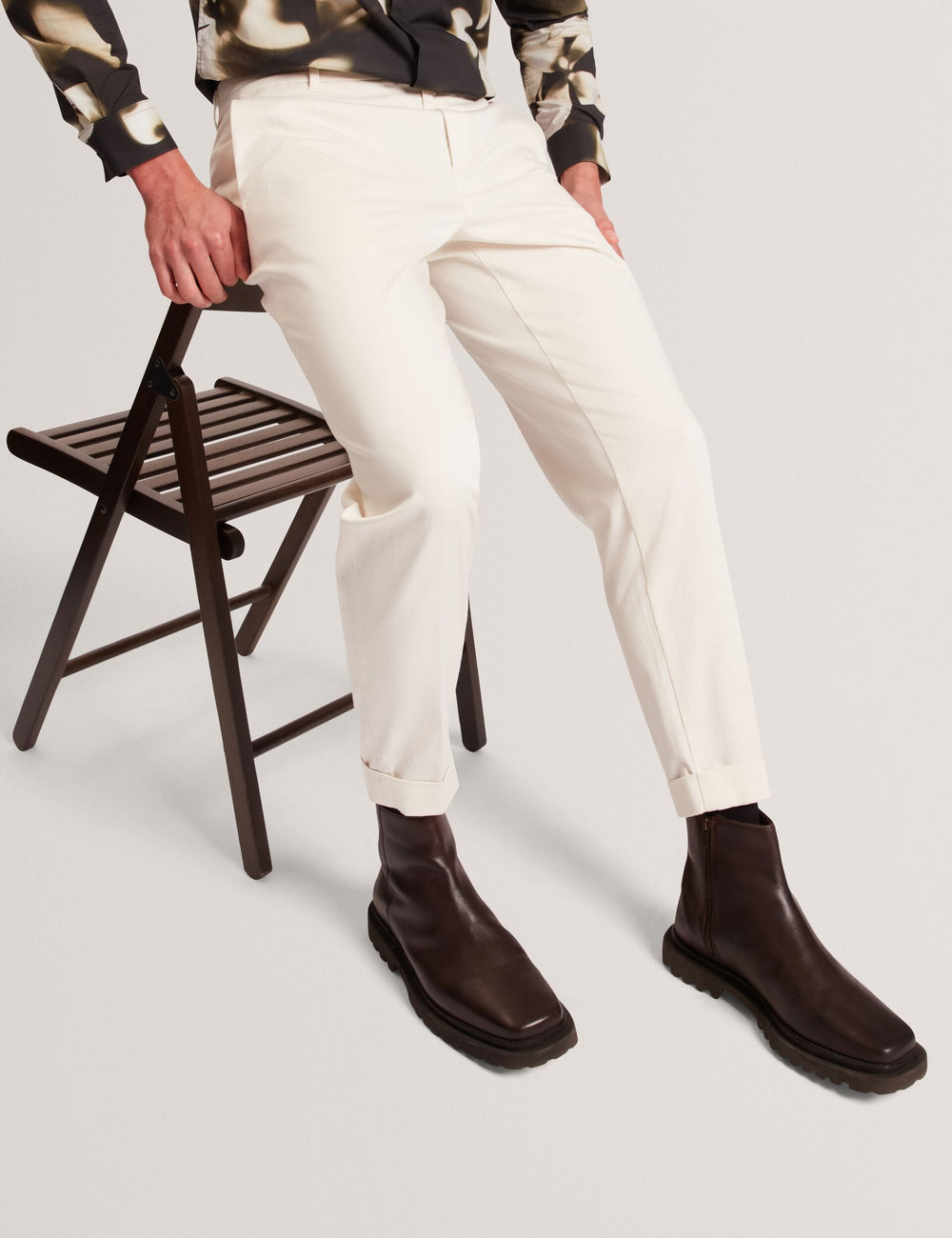 Men MOSES Tapered Cotton Stretch Twill Pants - Ted Baker