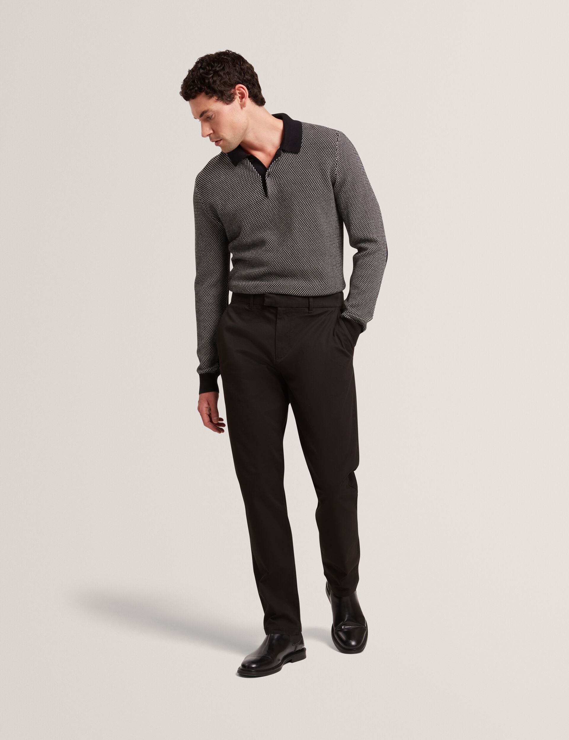 Men HOWETON Slim Fit Stretch Cotton Chinos - Ted Baker