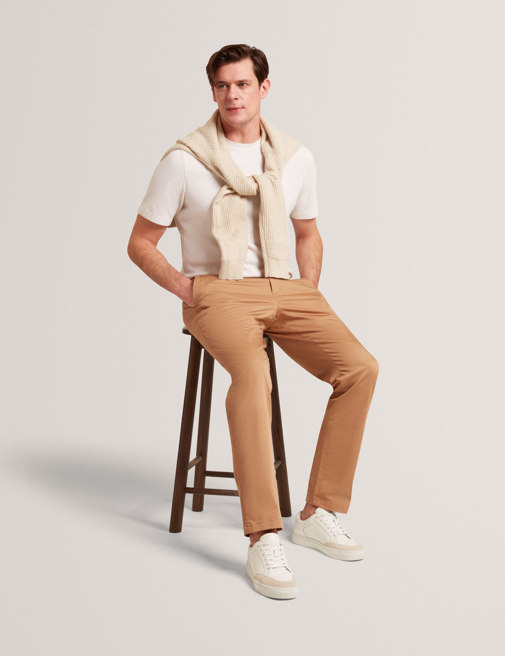 Men HOWETON Slim Fit Stretch Cotton Chinos - Ted Baker