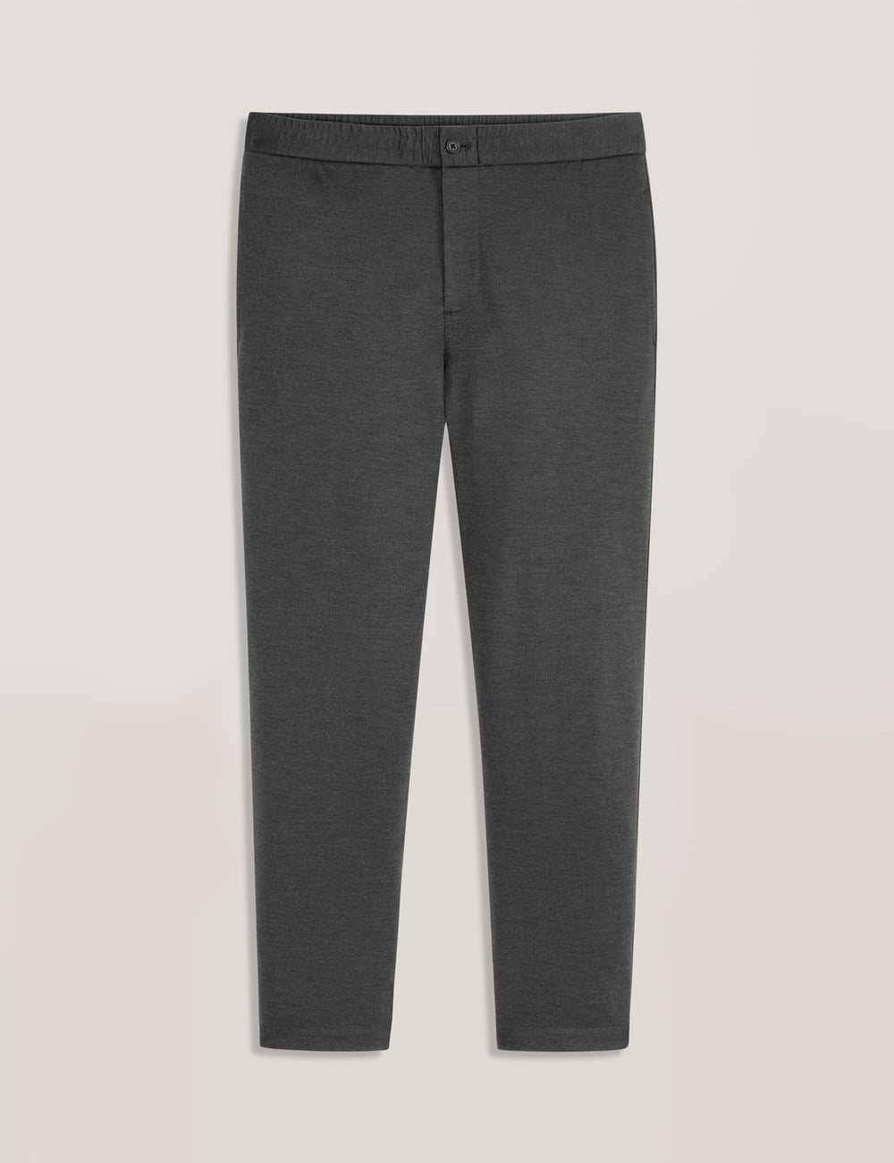 Men KNIT TWILL ELASTIC TROUSERS - Iron Gate Heather - Ted Baker