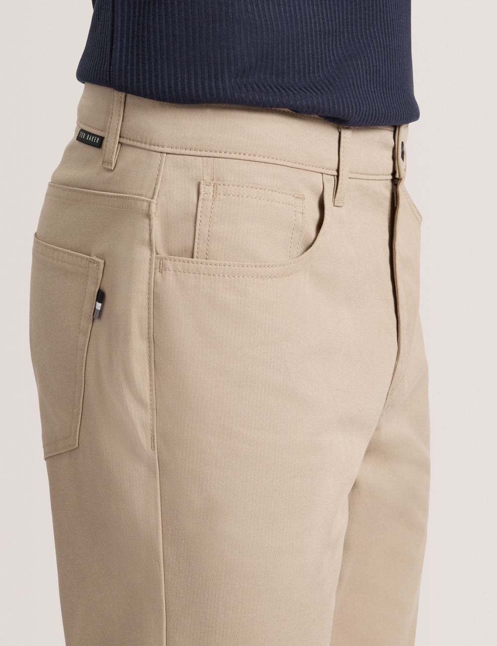 Men COMPACT HERRINGBONE TROUSERS - Crockery - Ted Baker