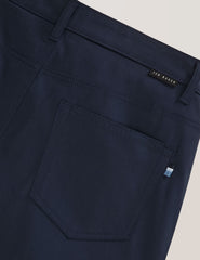Men COMPACT HERRINGBONE TROUSERS - Blue Nights - Ted Baker
