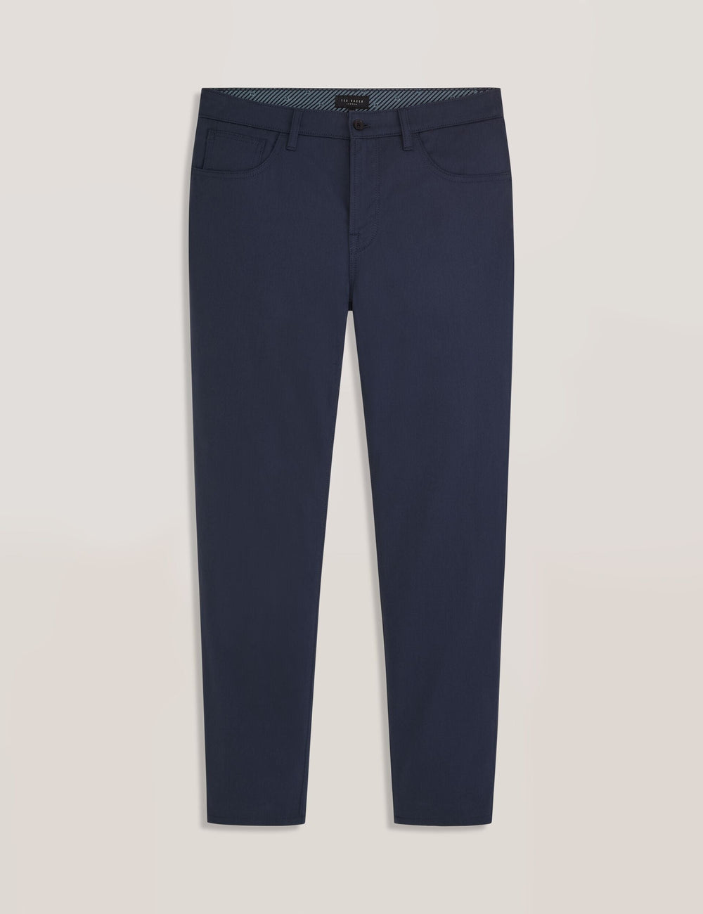 Men COMPACT HERRINGBONE TROUSERS - Blue Nights - Ted Baker