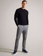 Men RYCE - Slim Fit Textured Cotton Blend Chinos - Ted Baker
