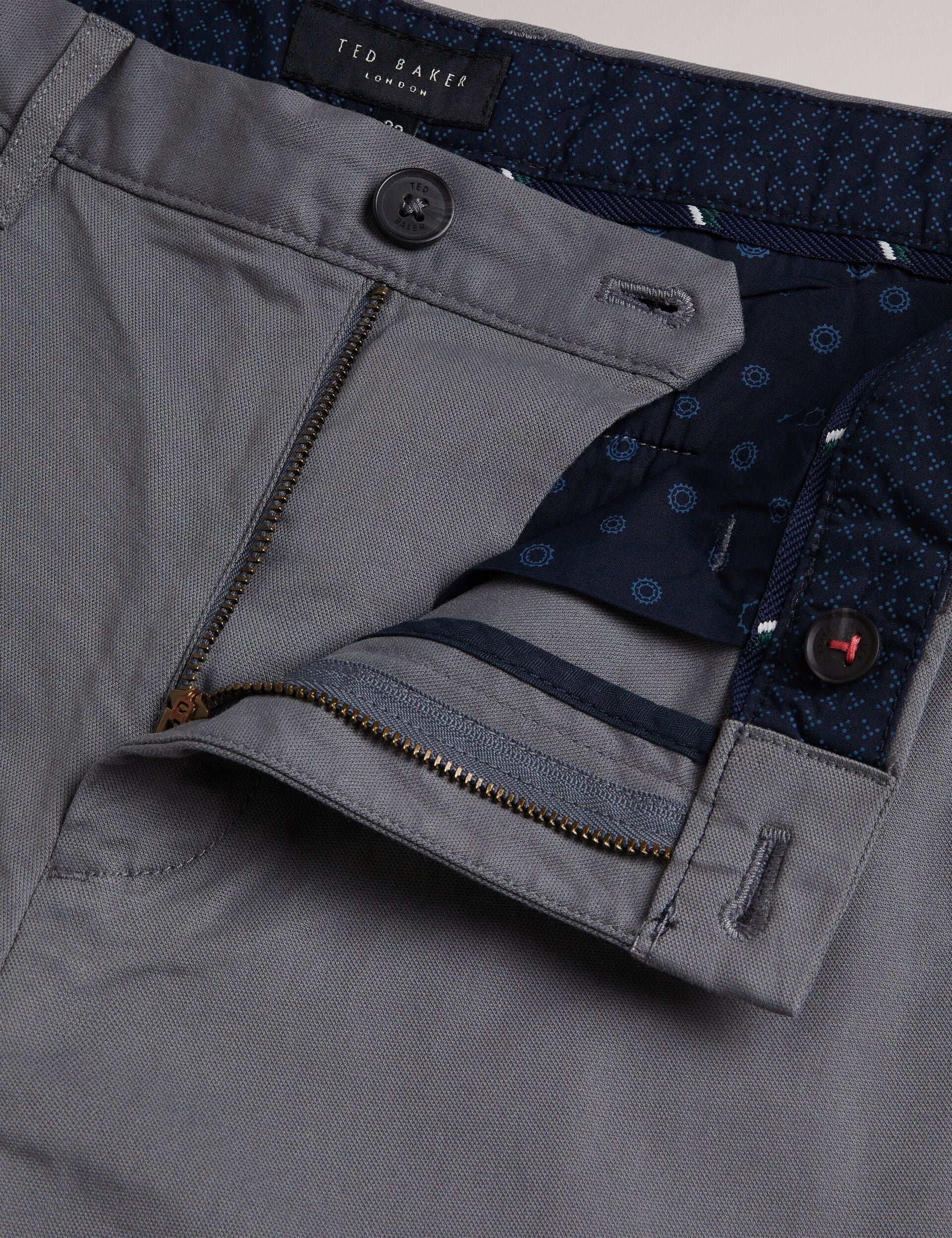 Men RYCE - Slim Fit Textured Cotton Blend Chinos - Ted Baker