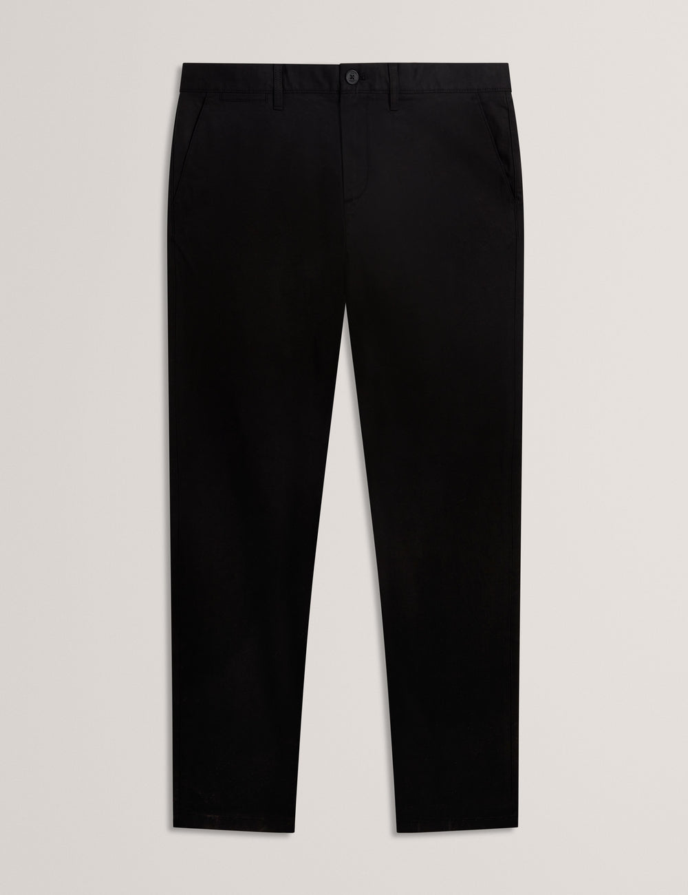 Men RYCE - Black Slim Fit Textured Cotton Blend Chinos - Ted Baker