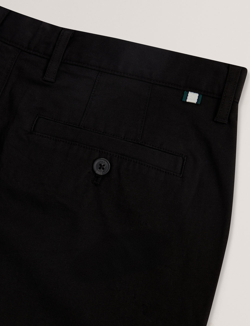 Men RYCE - Black Slim Fit Textured Cotton Blend Chinos - Ted Baker