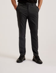 Men NOUNDS - Grey Puppytooth Check Slim Fit Pants - Ted Baker