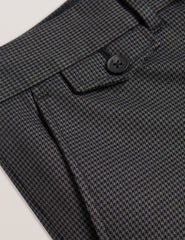 Men NOUNDS - Grey Puppytooth Check Slim Fit Pants - Ted Baker