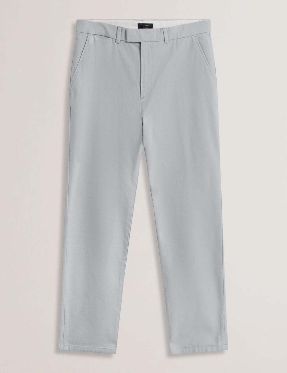 Men BATFORD - Grey Slim Fit Cotton Blend Chinos - Ted Baker