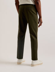 Men HAYBRN - Khaki Regular Fit Woven Texture Chinos - Ted Baker
