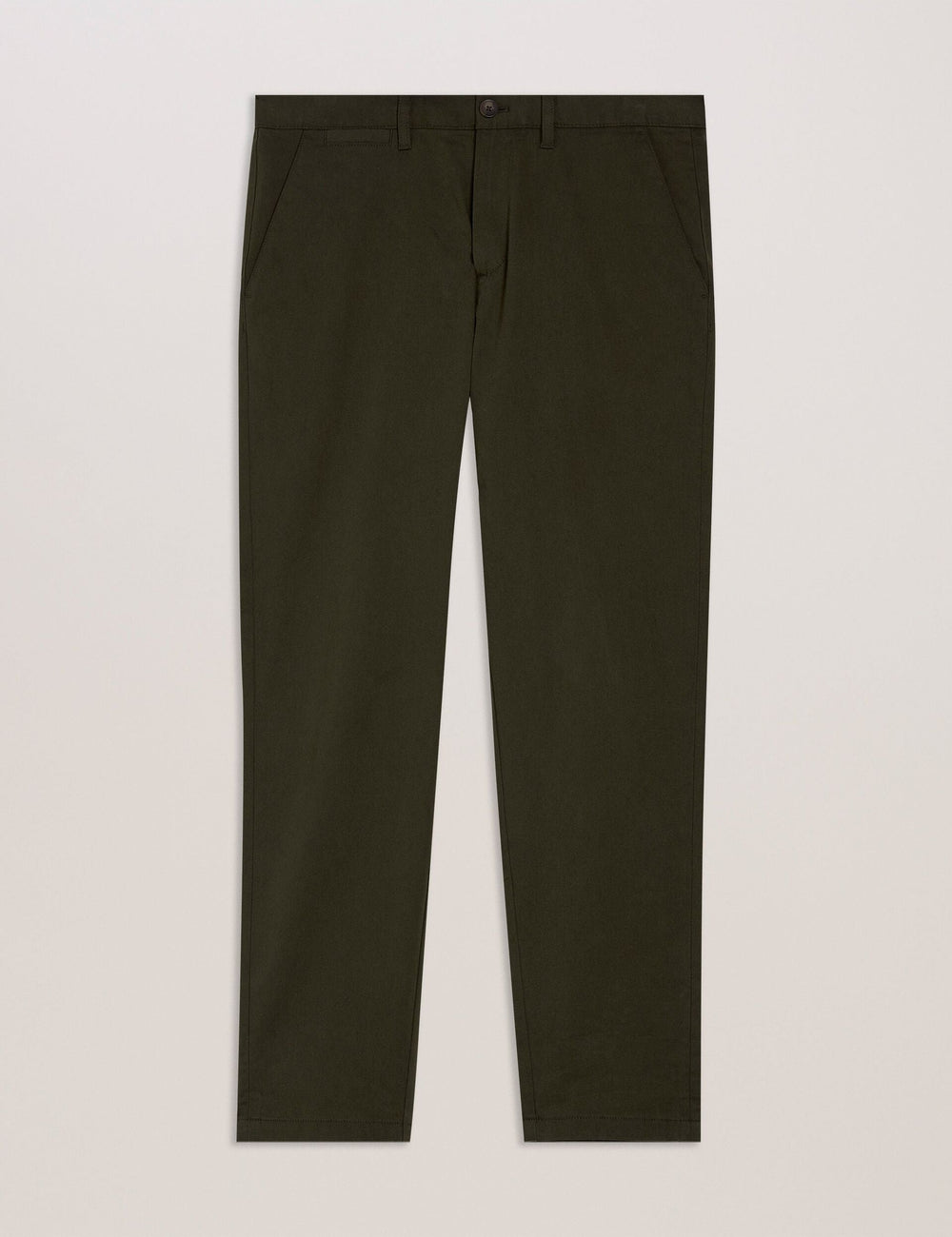 Men HAYBRN - Khaki Regular Fit Woven Texture Chinos - Ted Baker