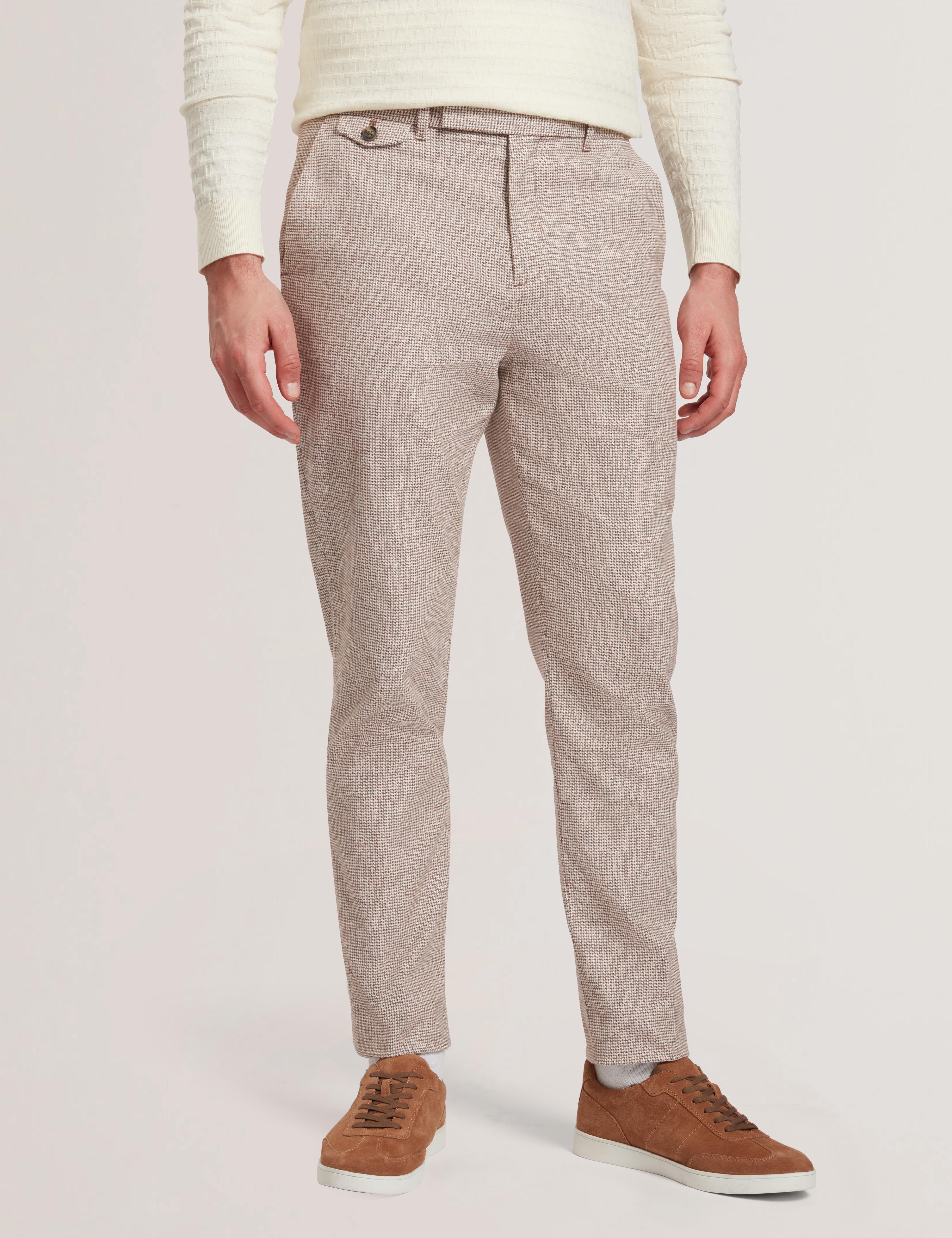 Men HANDLY - Micro Houndstooth Slim Fit Pants - Ted Baker