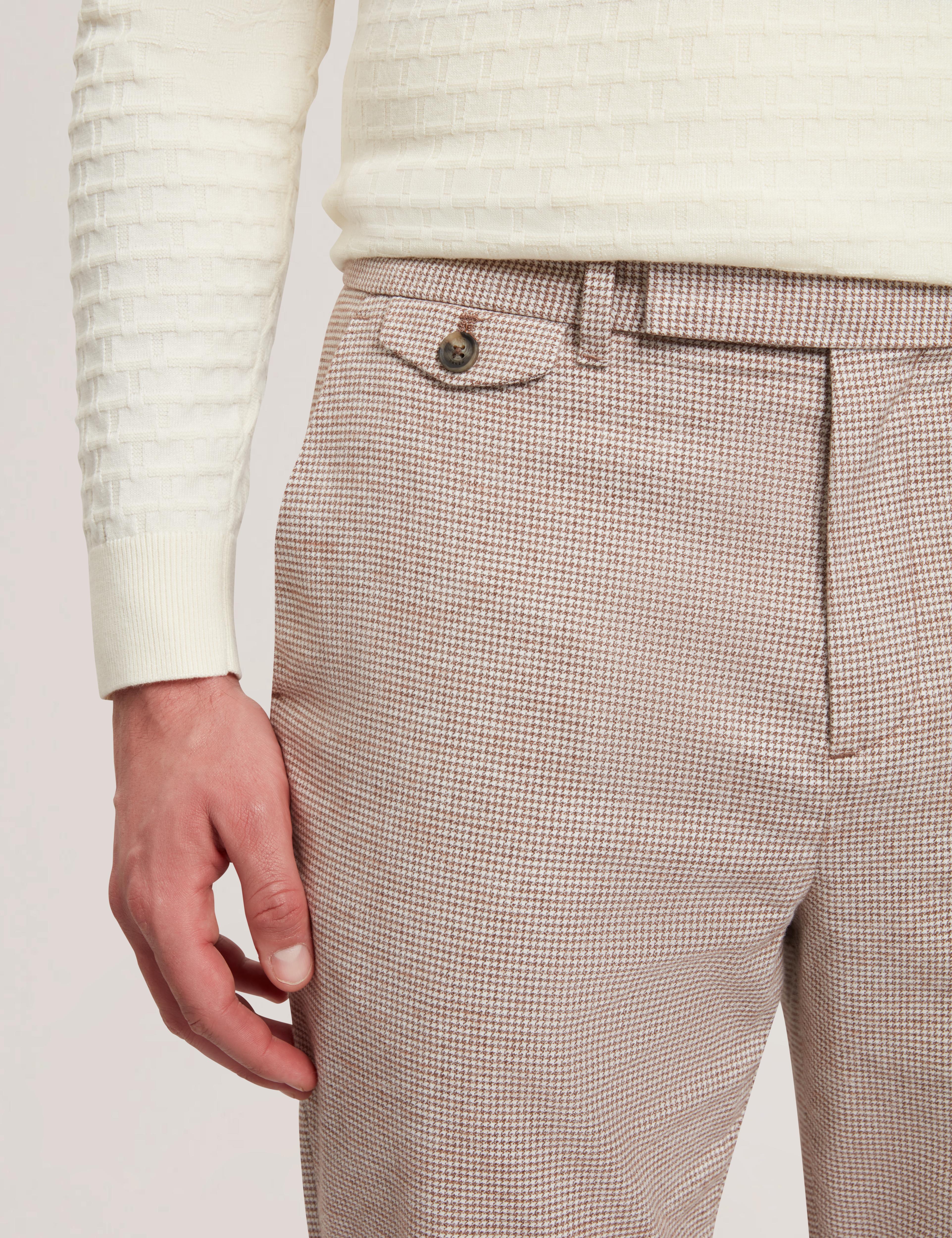 Men HANDLY - Micro Houndstooth Slim Fit Pants - Ted Baker
