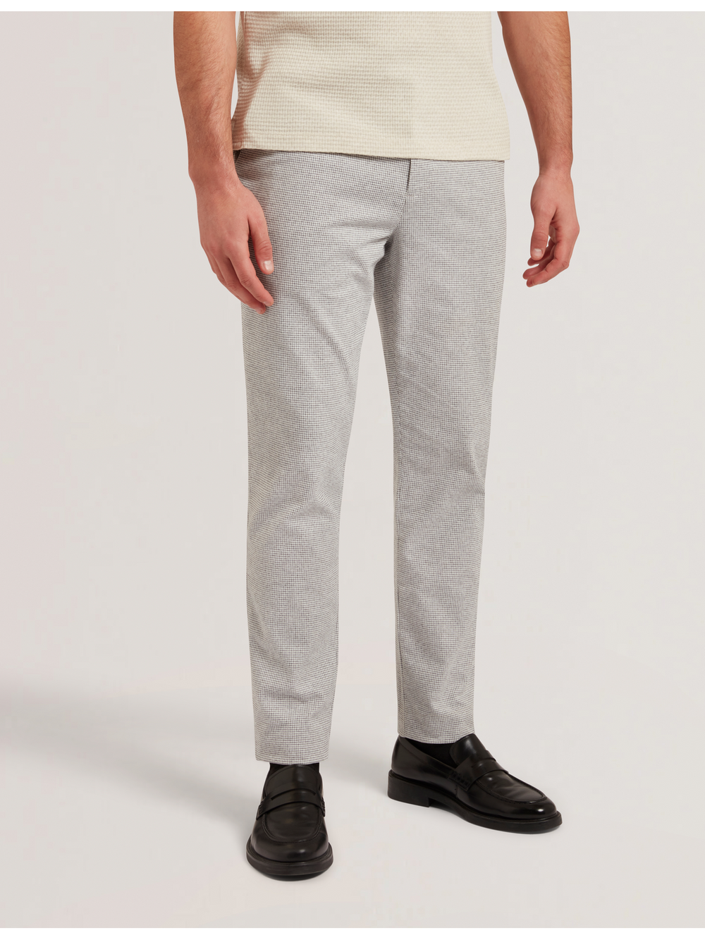 Men HANDLY - Micro Houndstooth Slim Fit Pants - Ted Baker