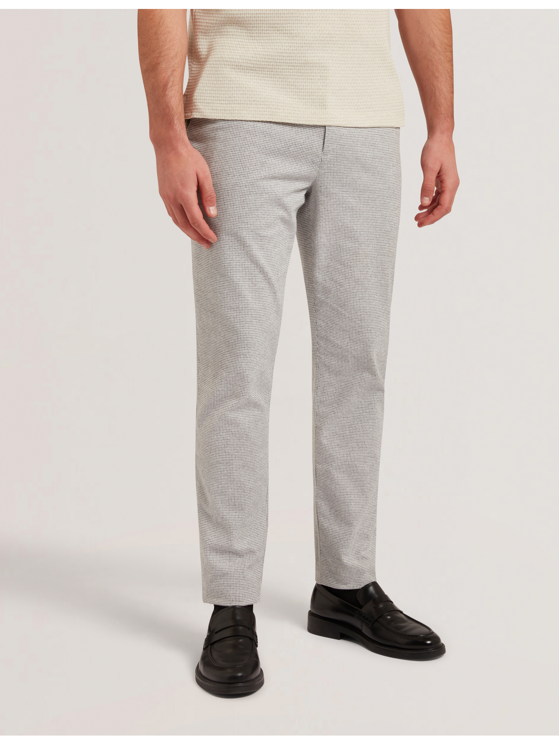 Men HANDLY - Micro Houndstooth Slim Fit Pants - Ted Baker