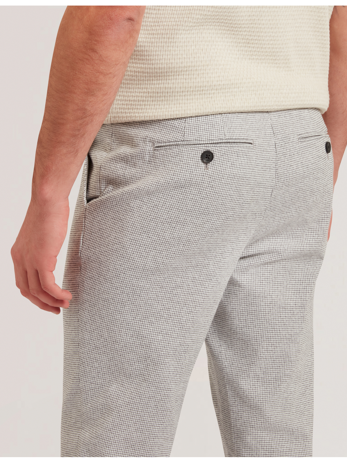 Men HANDLY - Micro Houndstooth Slim Fit Pants - Ted Baker