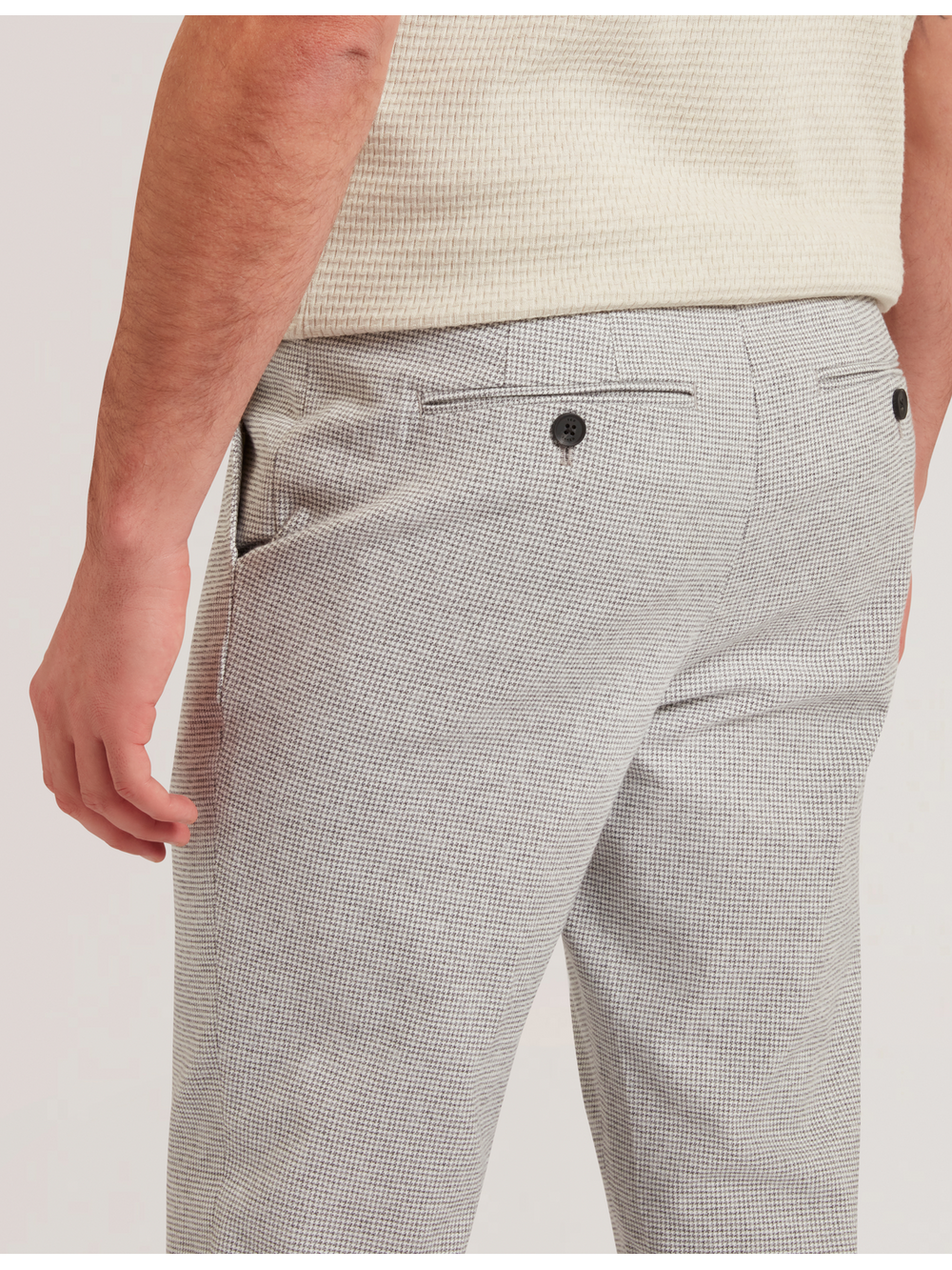 Men HANDLY - Micro Houndstooth Slim Fit Pants - Ted Baker