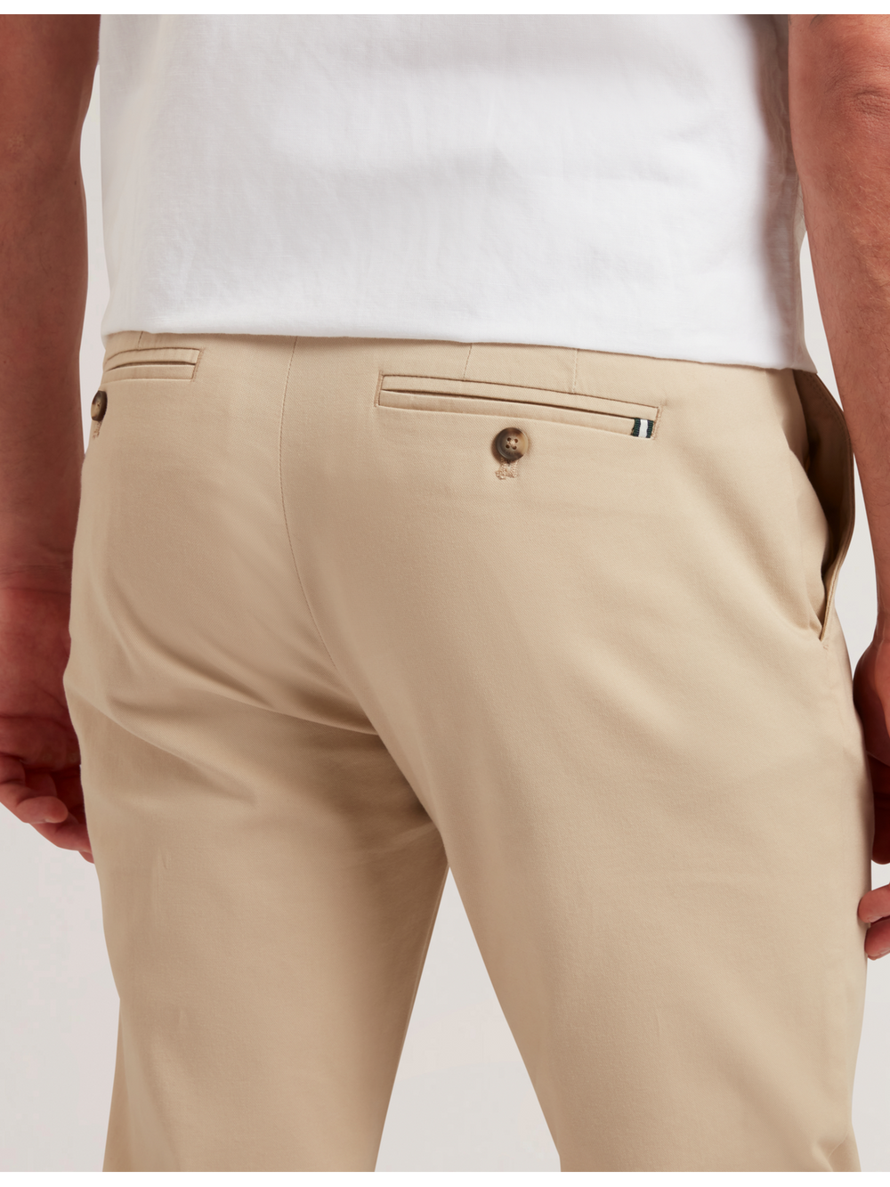 Men|Sale BATFORD - Tan Slim Fit Cotton Blend Chinos - Ted Baker