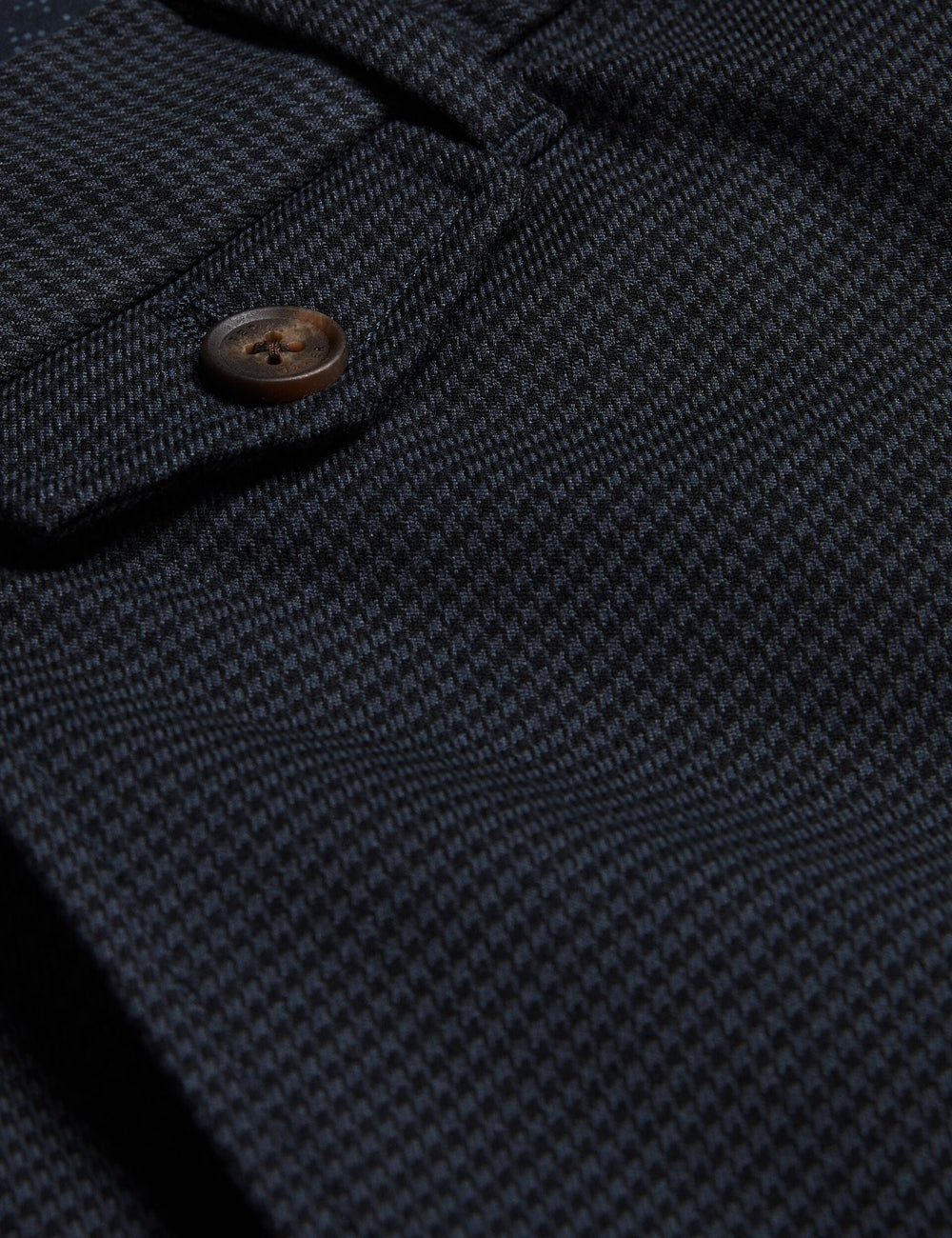 Men NOUNDS - Navy Puppytooth Check Slim Fit Pants - Ted Baker
