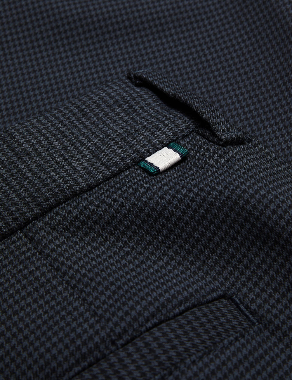 Men NOUNDS - Navy Puppytooth Check Slim Fit Pants - Ted Baker