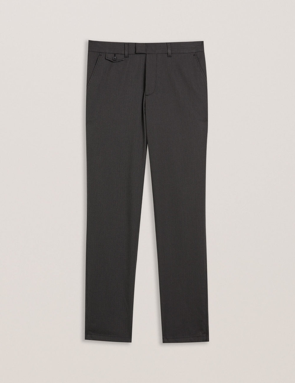 Men NOUNDS - Navy Puppytooth Check Slim Fit Pants - Ted Baker