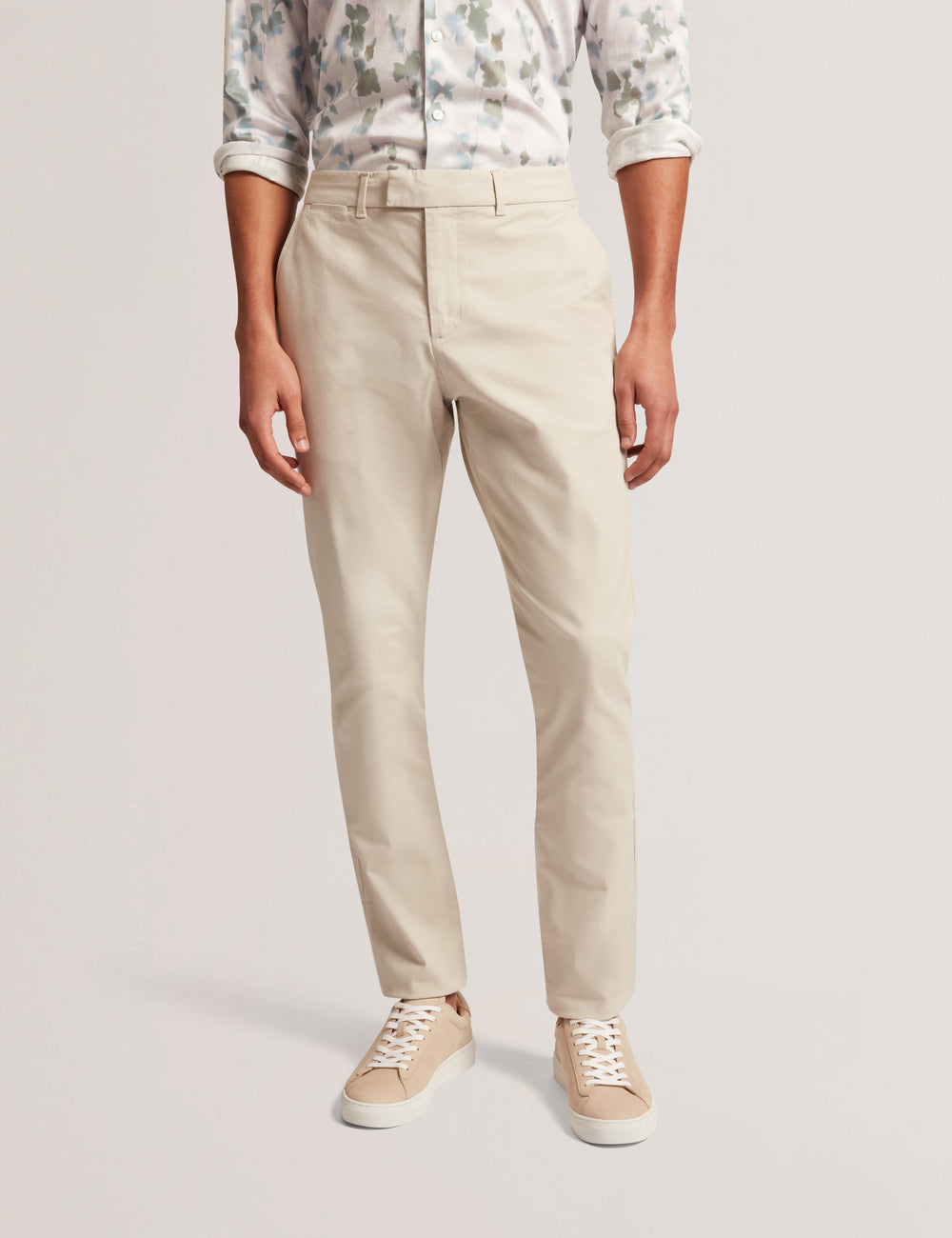 Men BATFORD - Slim Fit Cotton Blend Chinos - Ted Baker