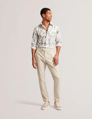 Men BATFORD - Slim Fit Cotton Blend Chinos - Ted Baker