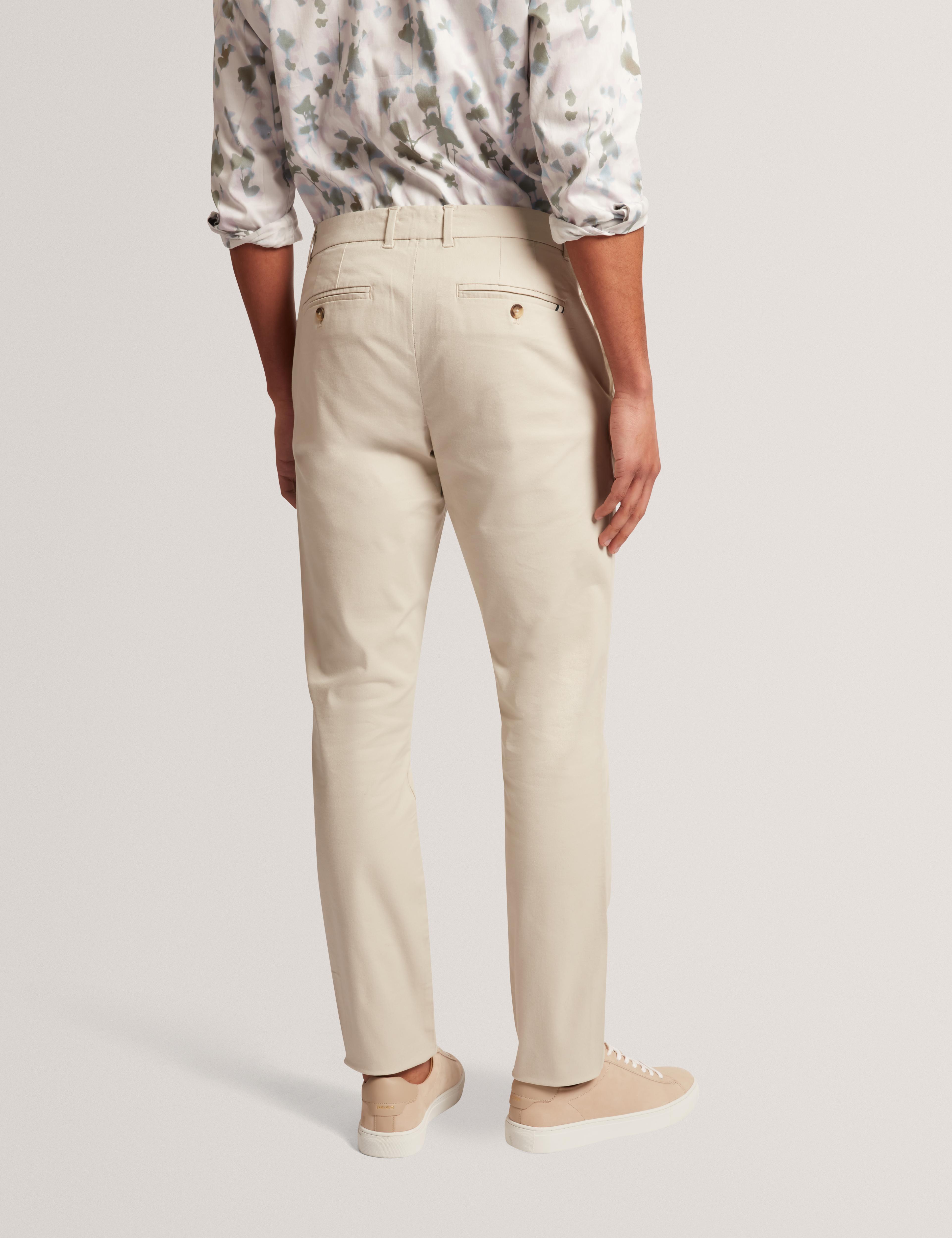 Men BATFORD - Slim Fit Cotton Blend Chinos - Ted Baker
