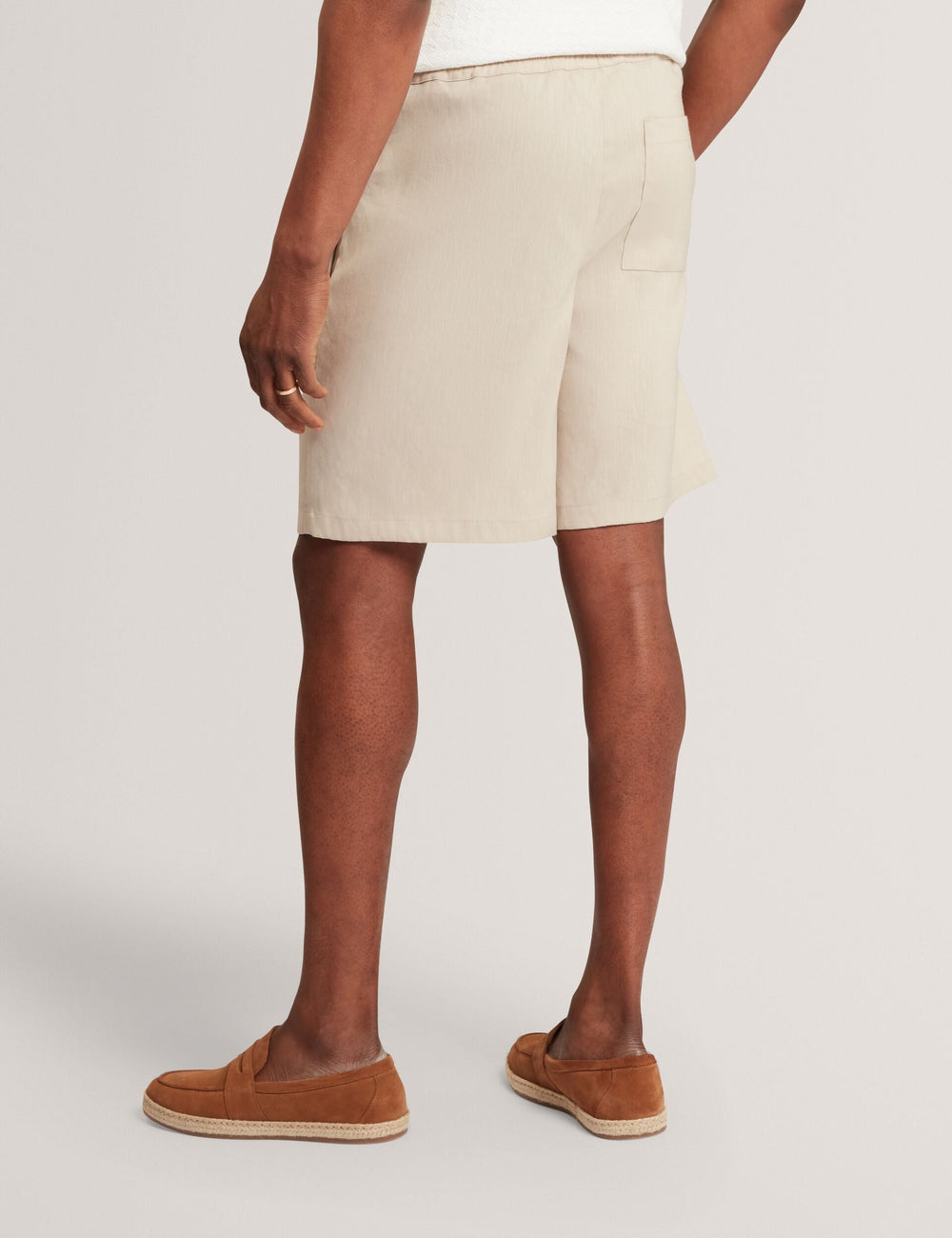 Men CULVES Relaxed Linen Blend Elasticated Shorts - Ted Baker